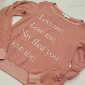 GIFTED Wildfox Say That You Love Me BBJ Top Peach XS